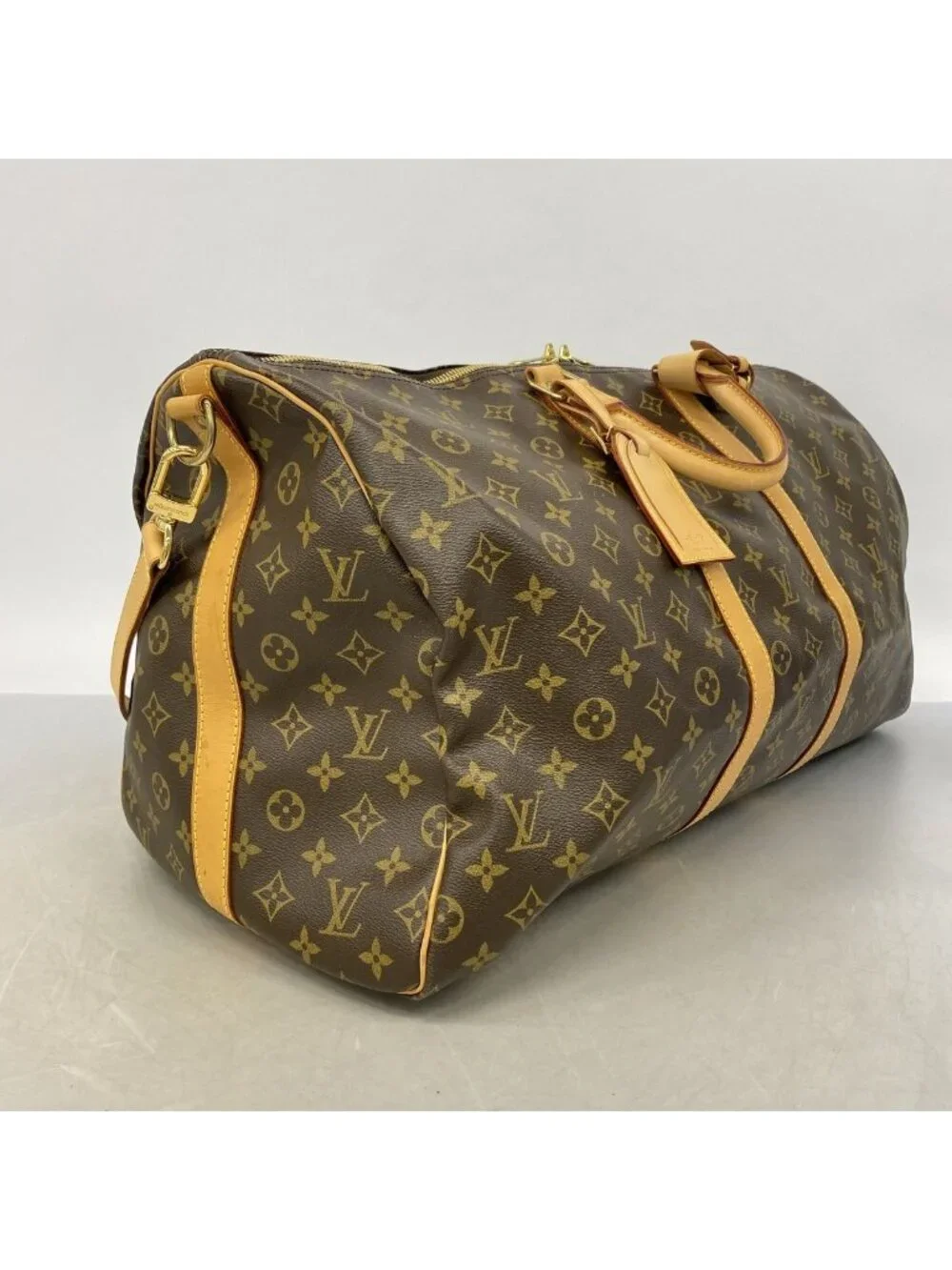 Louis Vuitton Boston Bag Monogram Keepall Bandouliere 55 Brown